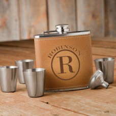 Durango Hide Stitch Flask Set
